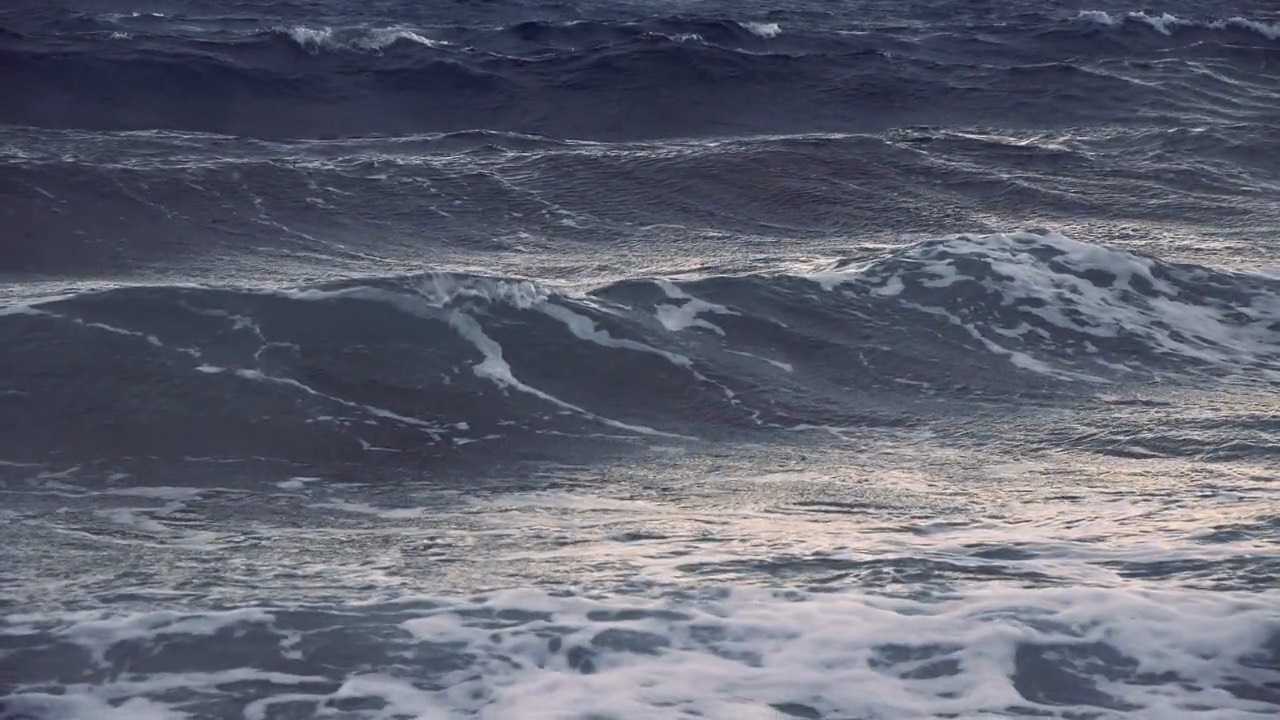 Dark storm waves off the Charleston coast